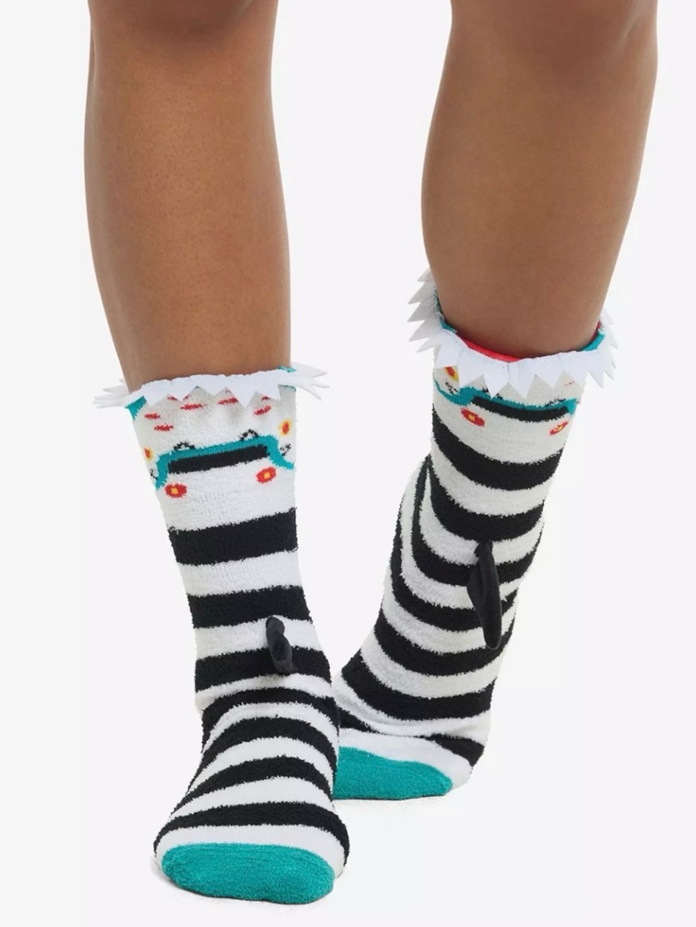Beetlejuice Sandworm Cozy Bite Socks